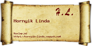 Hornyik Linda névjegykártya